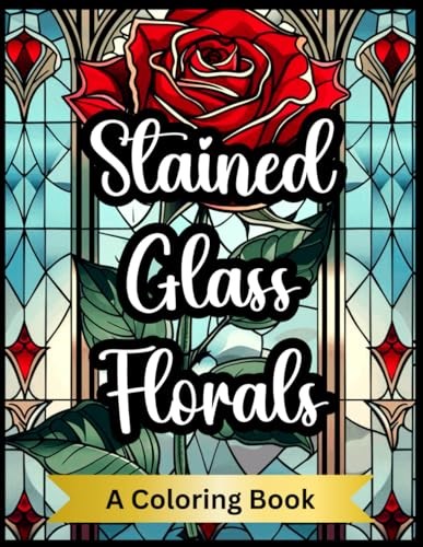 Stained-Glass-Florals-A-Coloring-Book