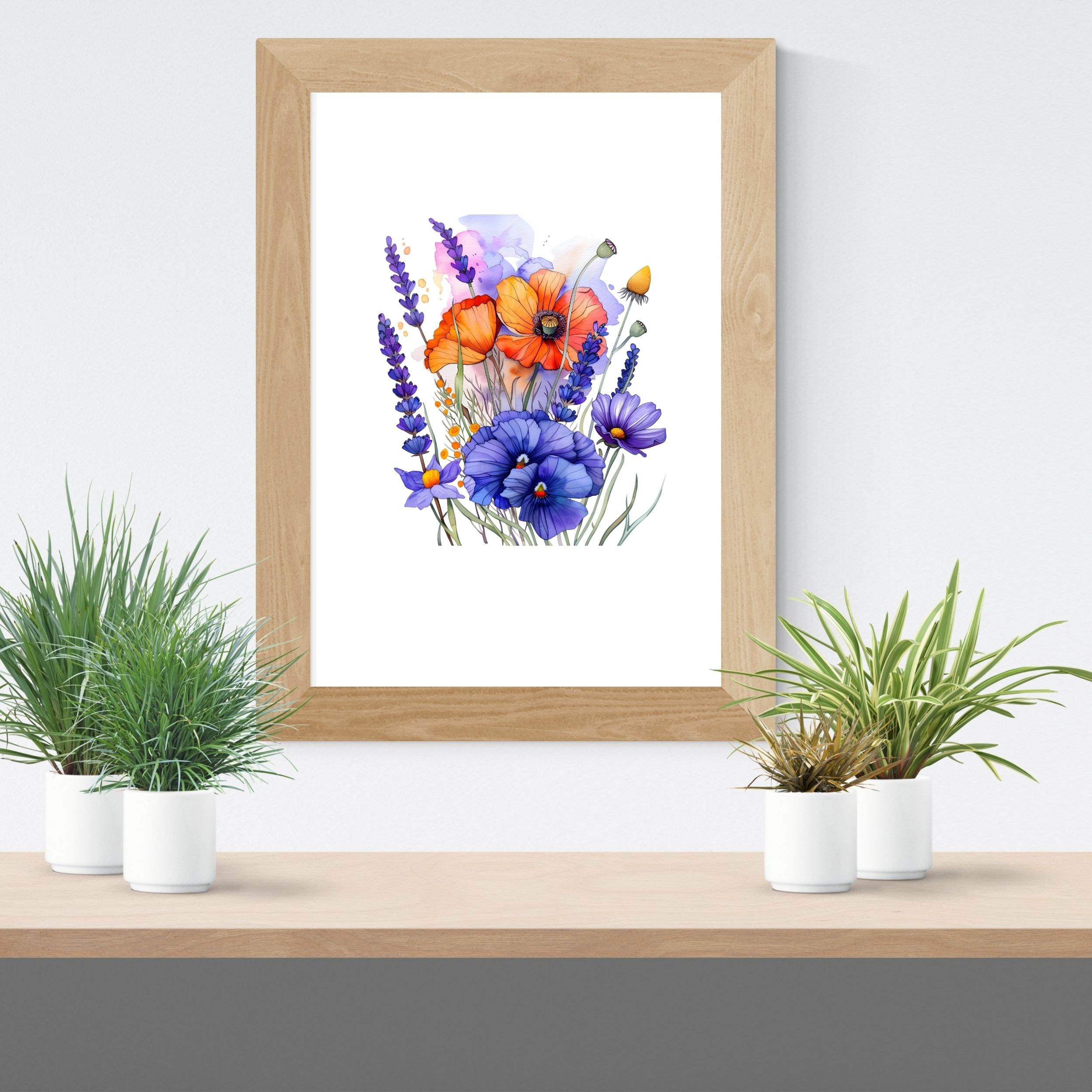 Wild Flowers Watercolor PNG Clipart Bundle | Botanical Illustrations for Weddings, Crafts & Branding - Image 5