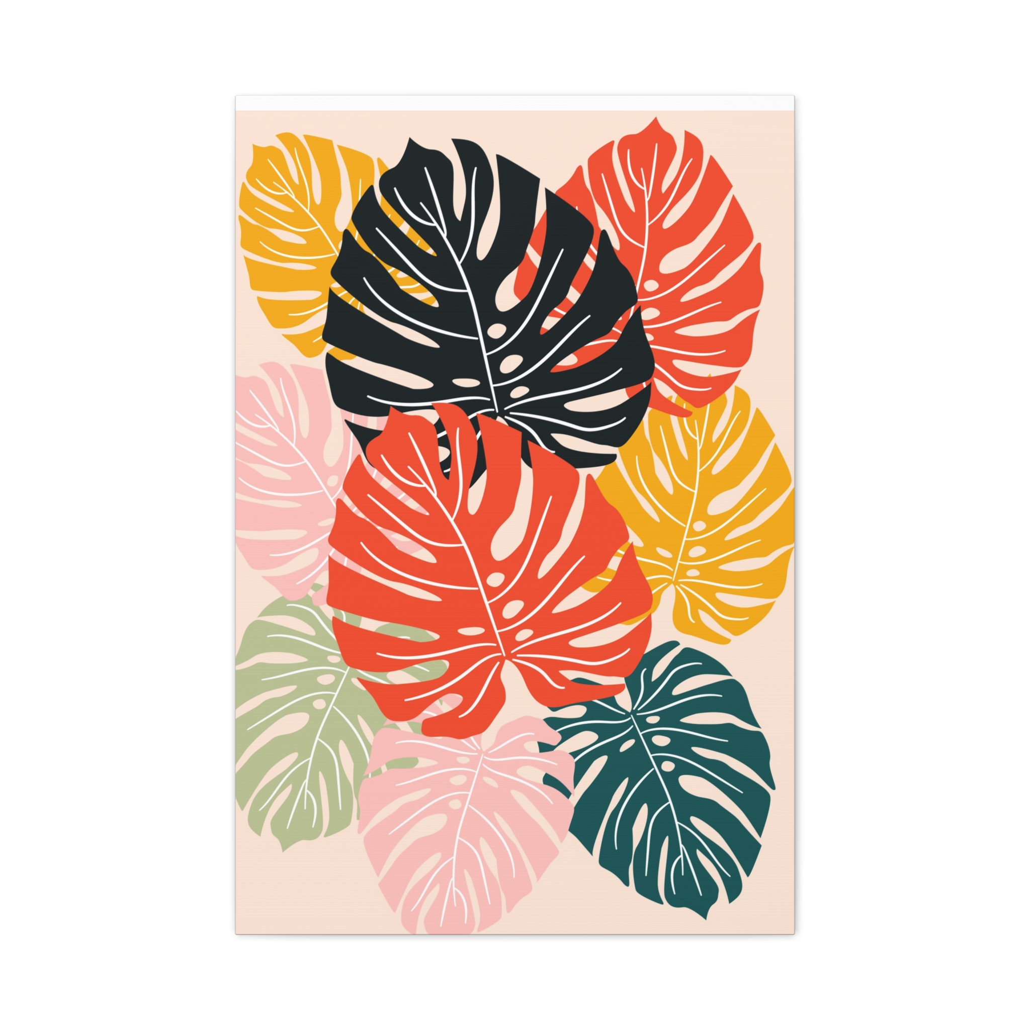Canvas Print - Colorful Monstera Leaves Art - Image 9