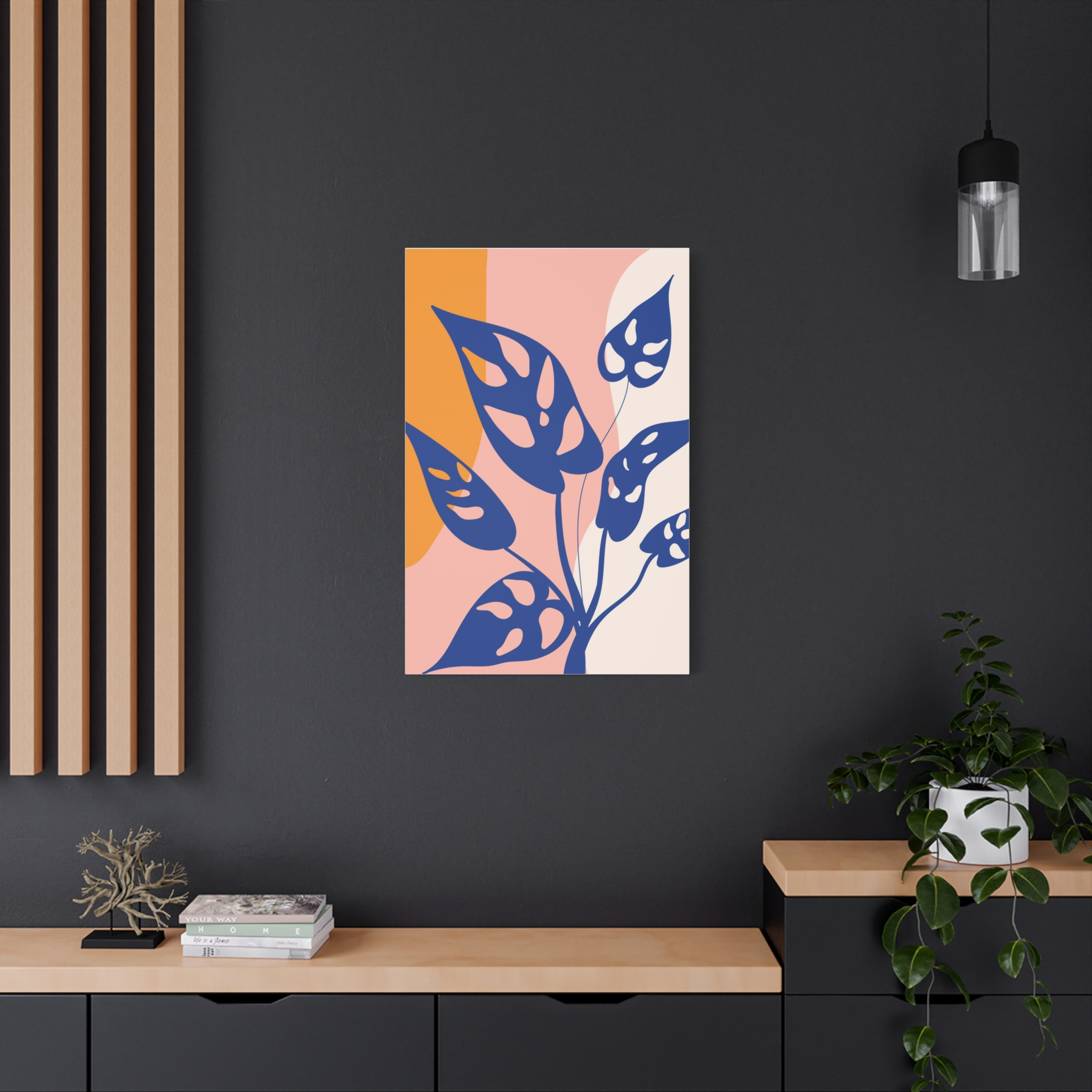 Canvas Art Print (Blue Monstera) - Image 12