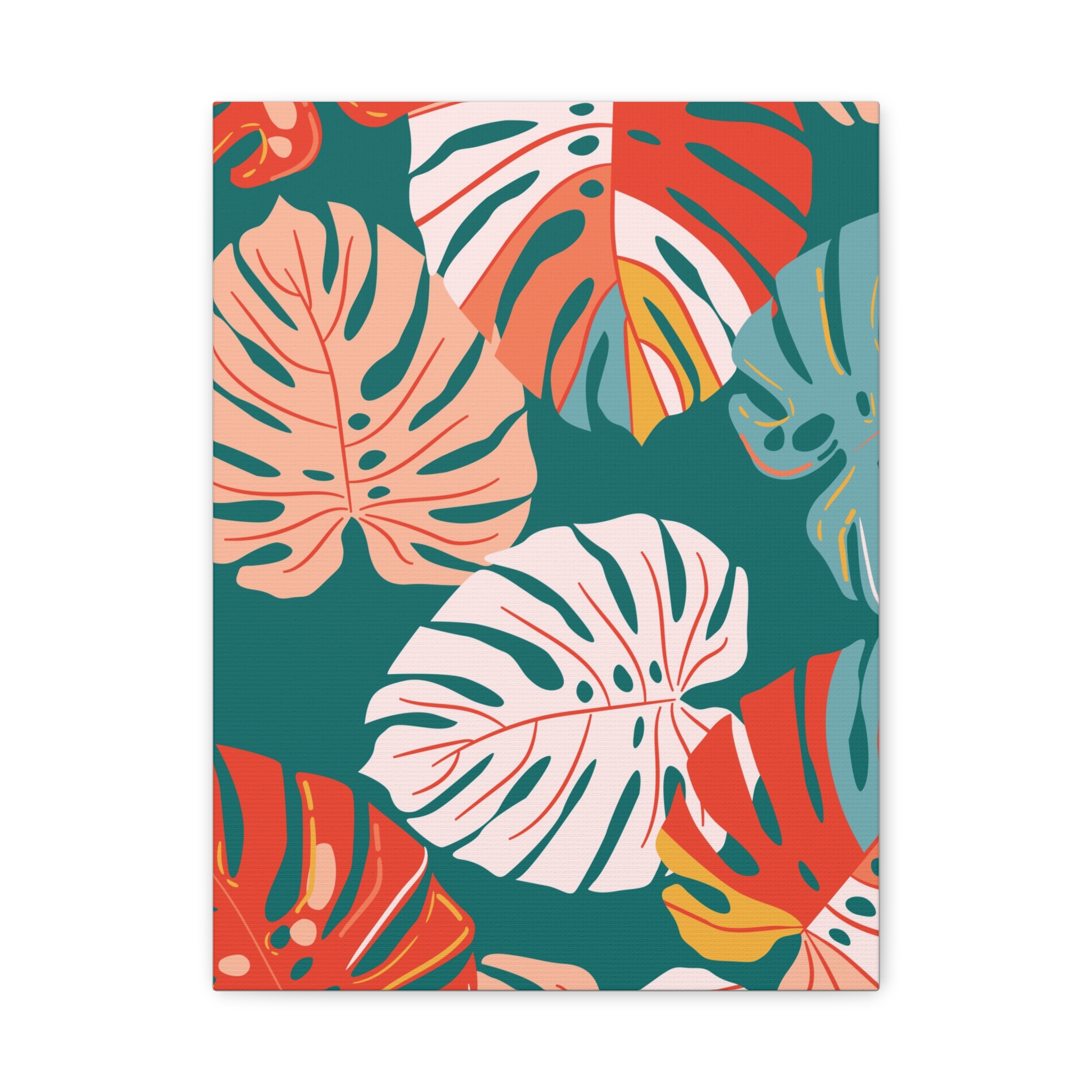 Matte Canvas (Monstera on green) - Image 2