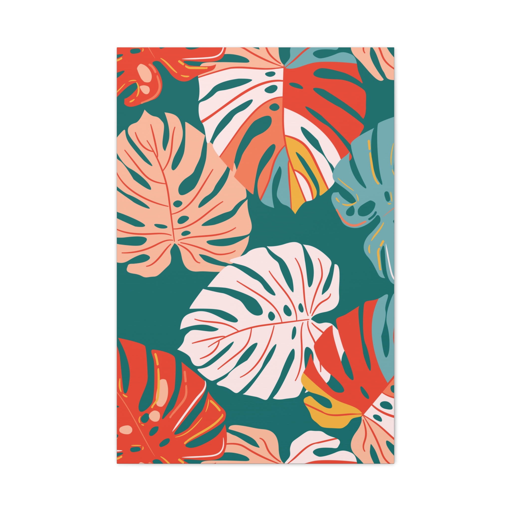Matte Canvas (Monstera on green) - Image 9