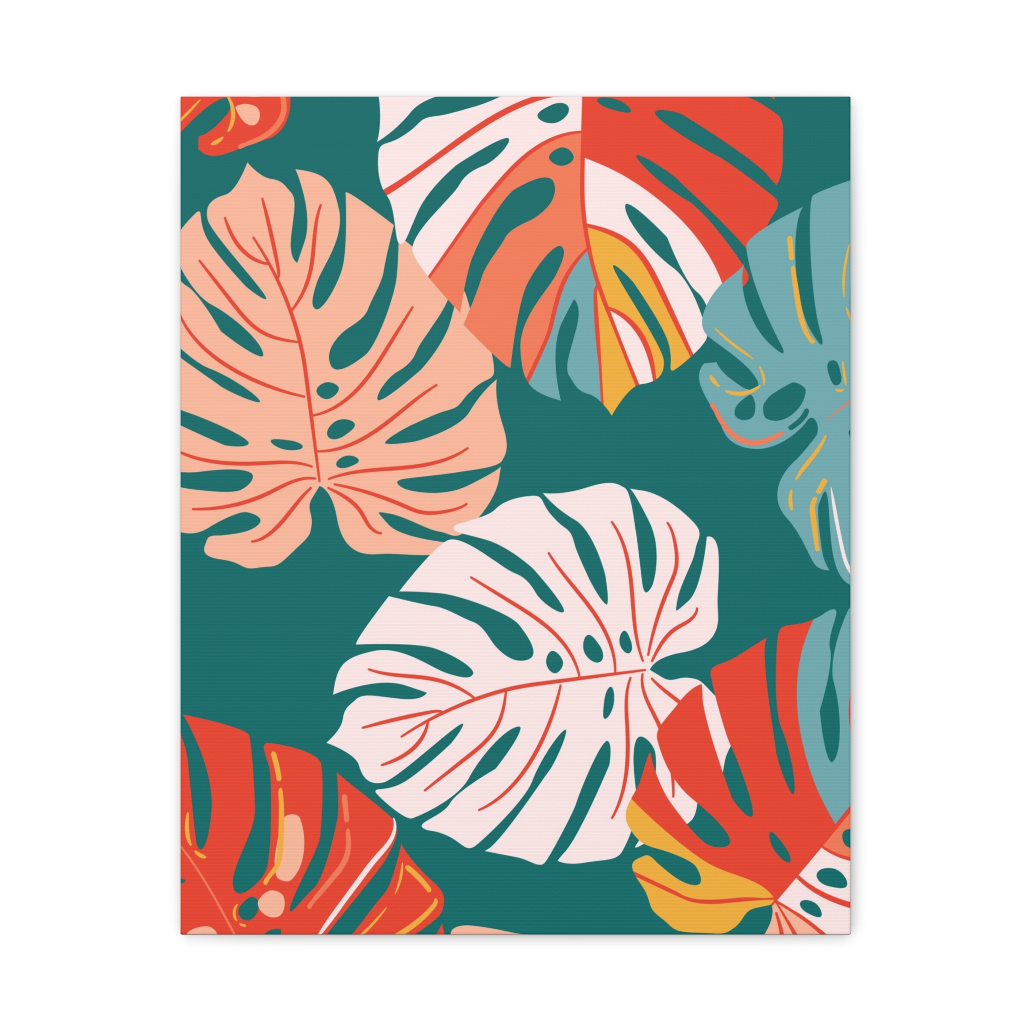 Matte Canvas (Monstera on green) - Image 5
