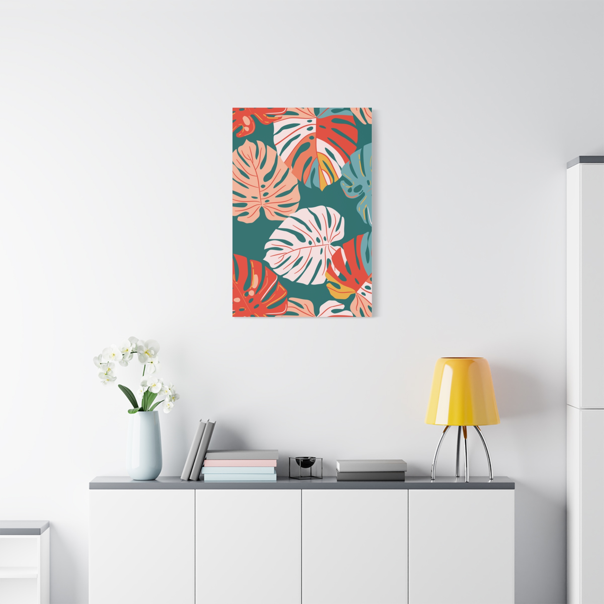 Matte Canvas (Monstera on green) - Image 11
