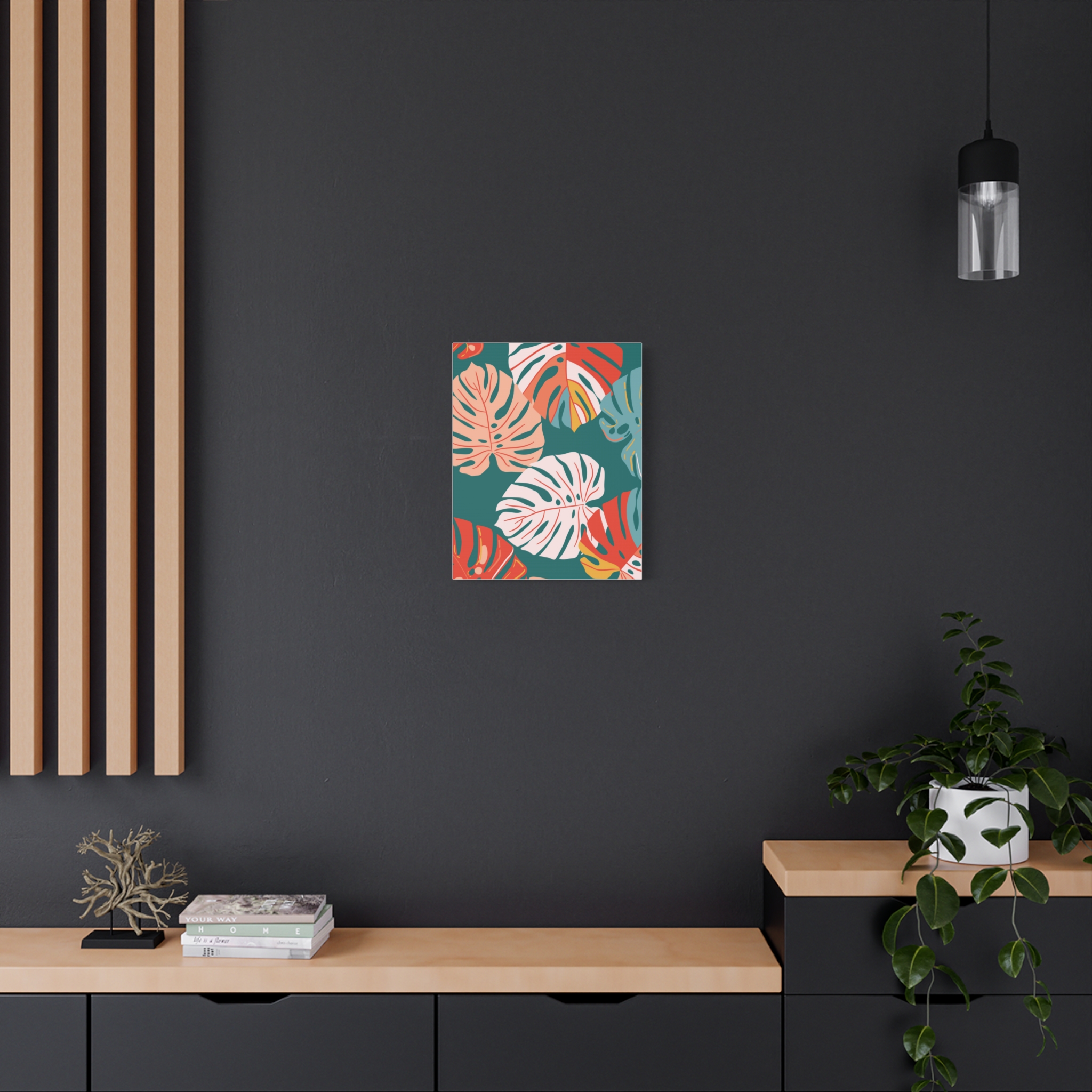 Matte Canvas (Monstera on green) - Image 8