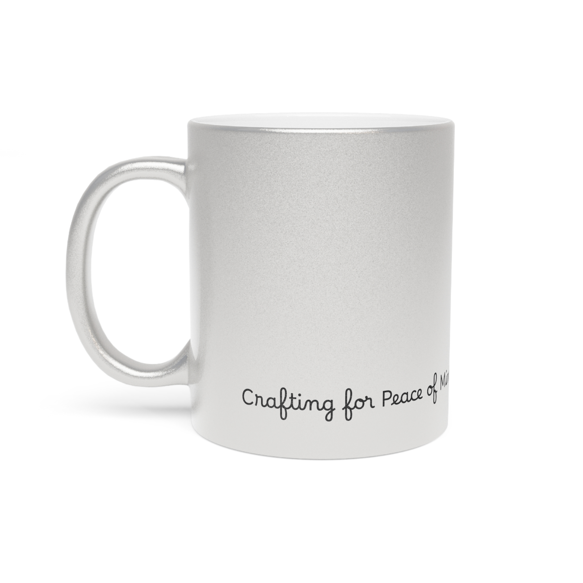 Metallic "Crafting for Peace of Mind" Mug - Image 2