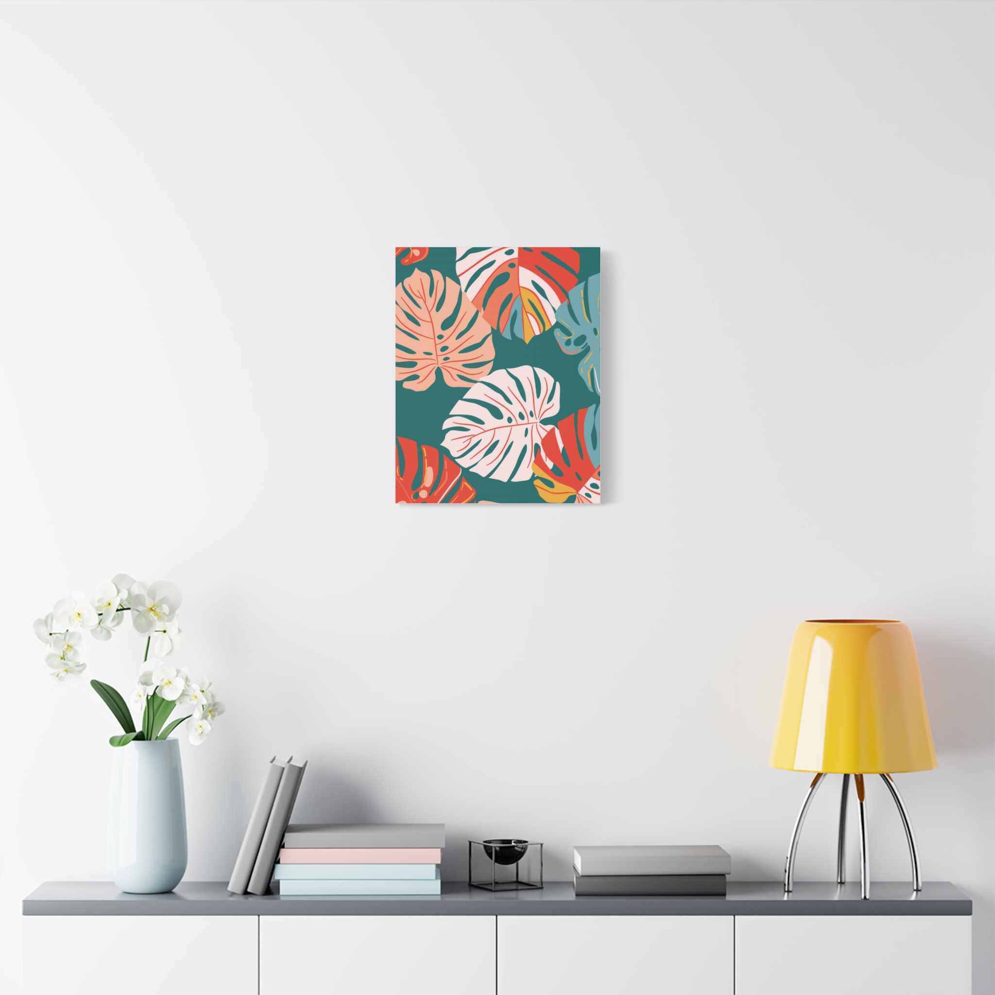 Matte Canvas (Monstera on green) - Image 7
