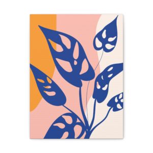 Canvas Art Print (Blue Monstera)