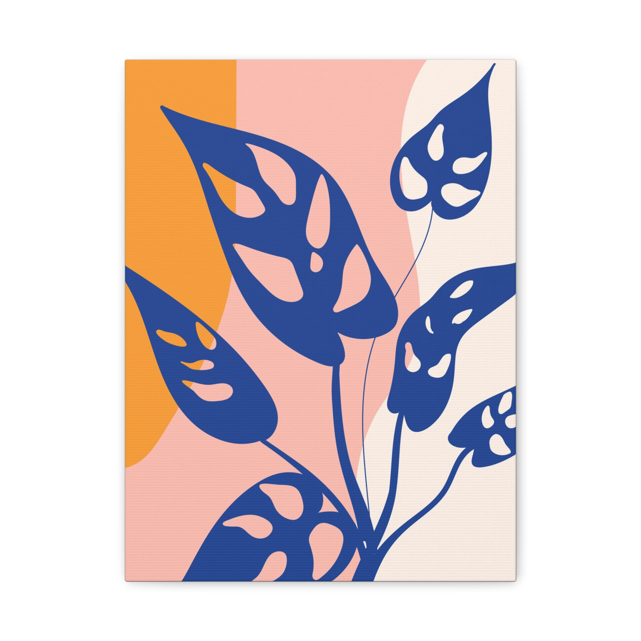 Canvas Art Print (Blue Monstera)
