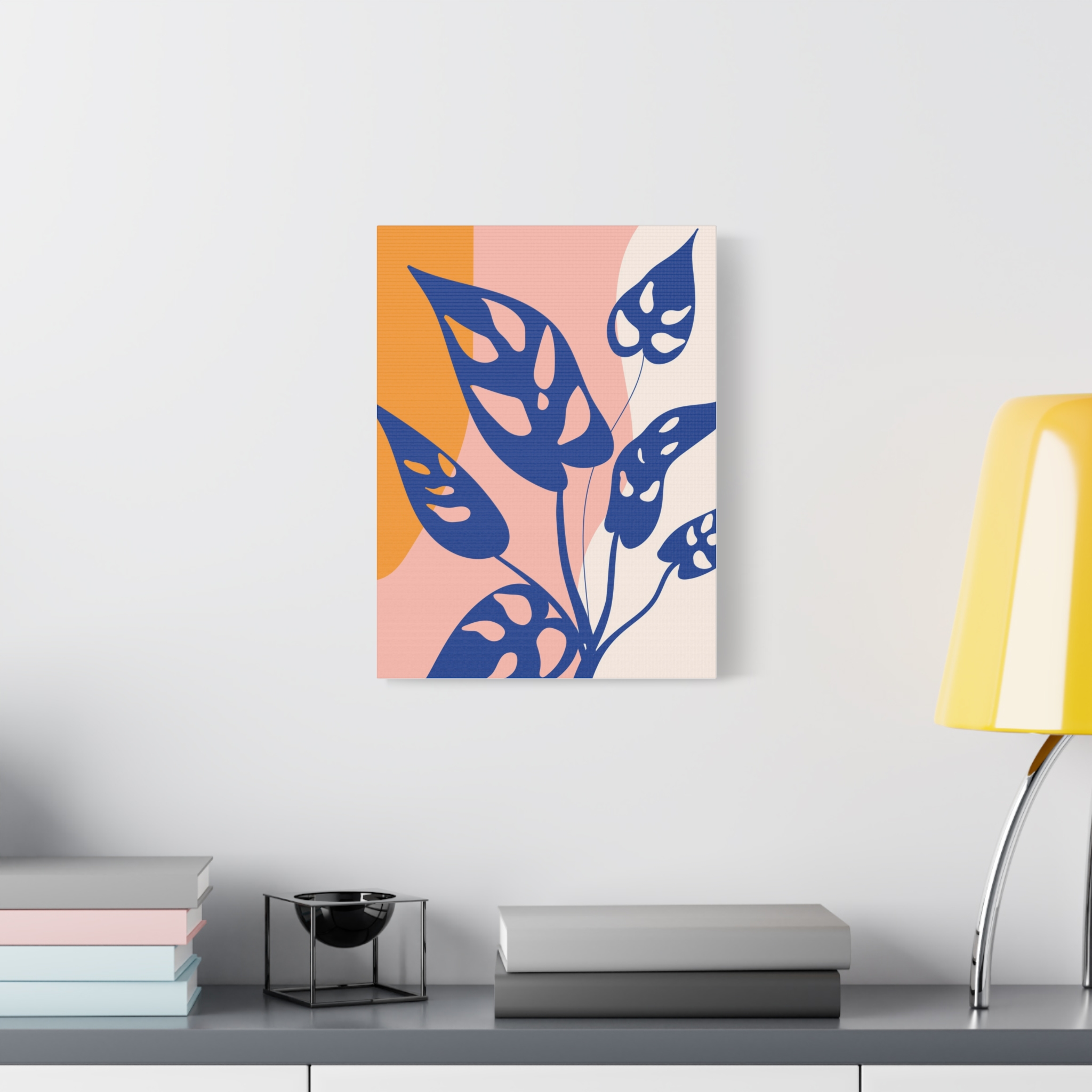 Canvas Art Print (Blue Monstera) - Image 3