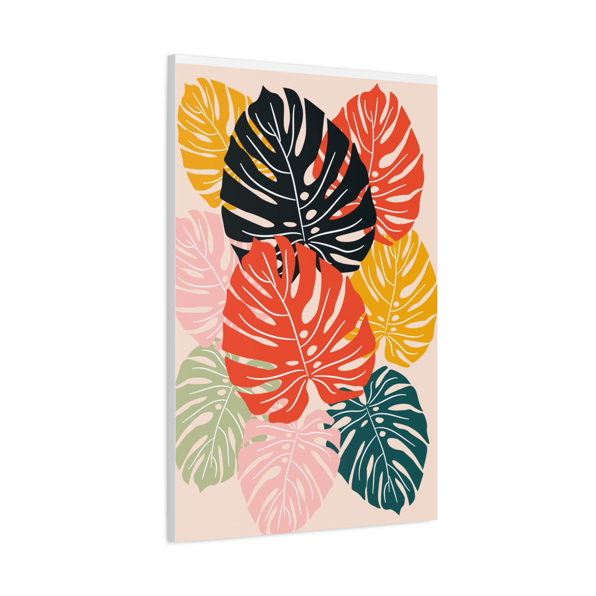 Canvas Print - Colorful Monstera Leaves Art - Image 10