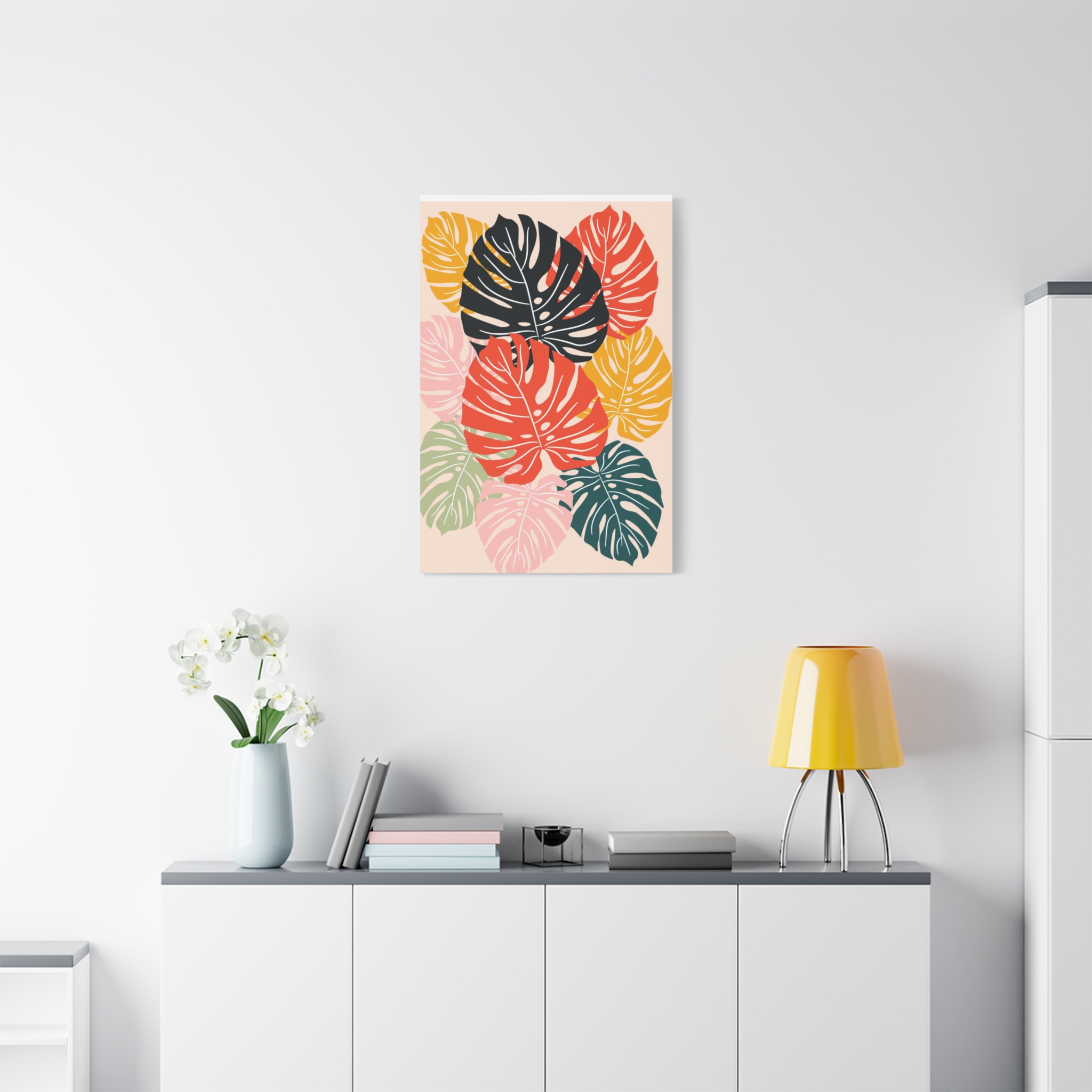 Canvas Print - Colorful Monstera Leaves Art - Image 11