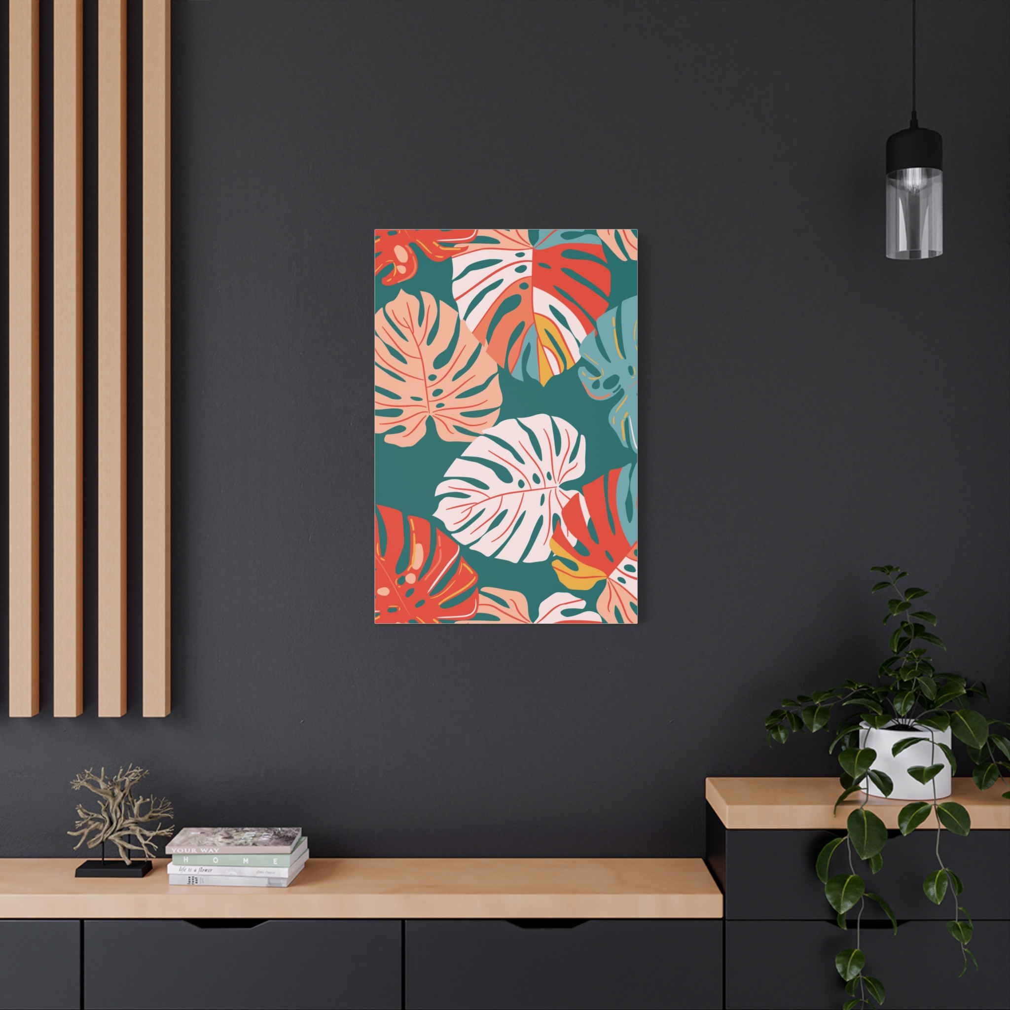 Matte Canvas (Monstera on green) - Image 12