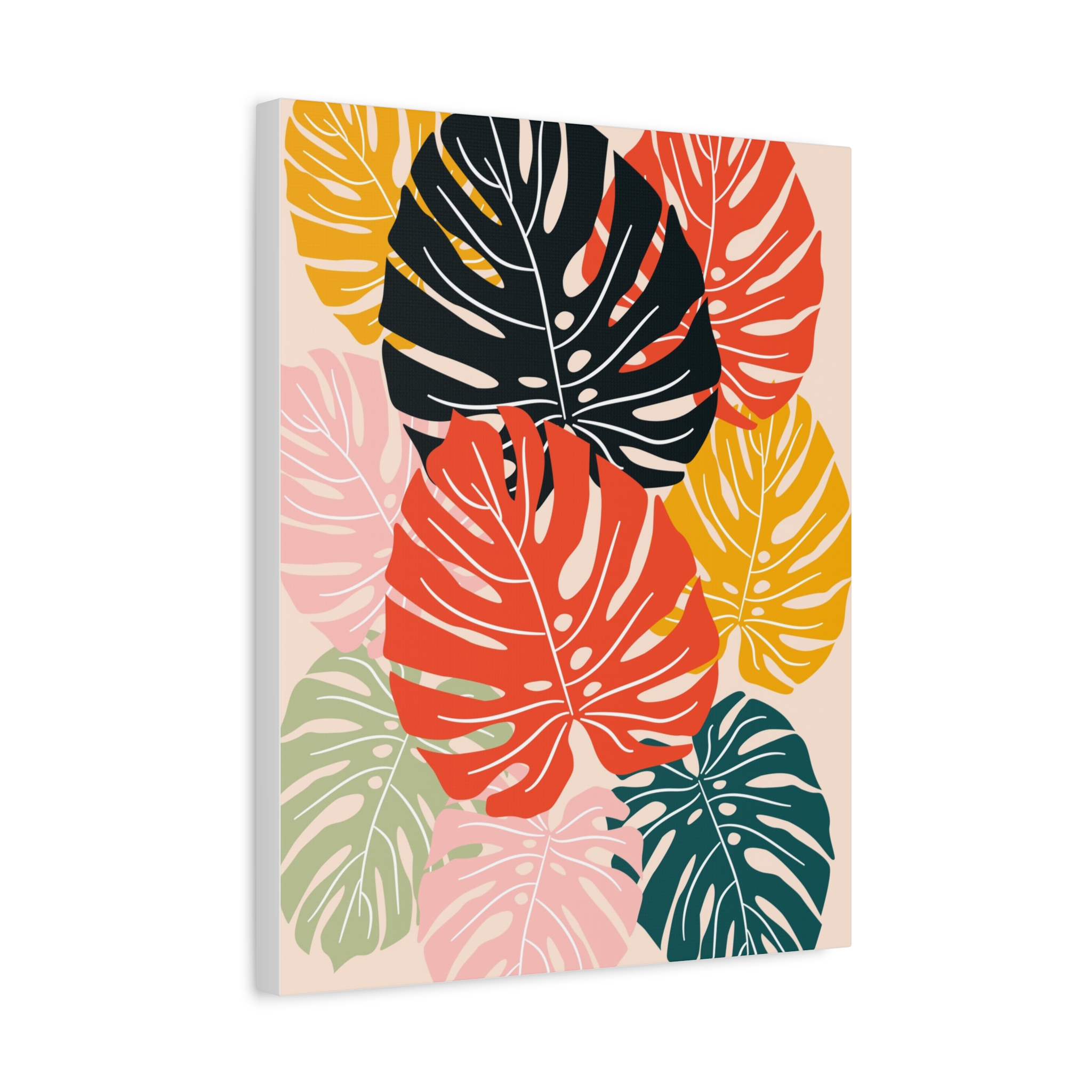 Canvas Print - Colorful Monstera Leaves Art - Image 6