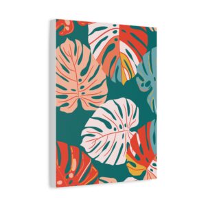 Matte Canvas (Monstera on green)