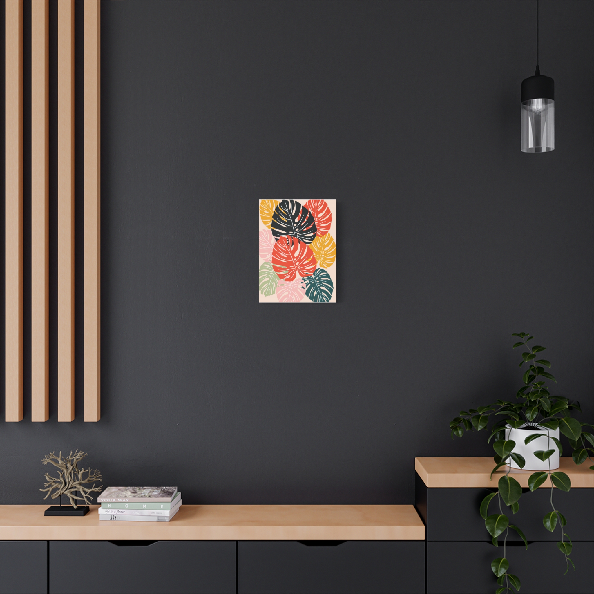 Canvas Print - Colorful Monstera Leaves Art - Image 4
