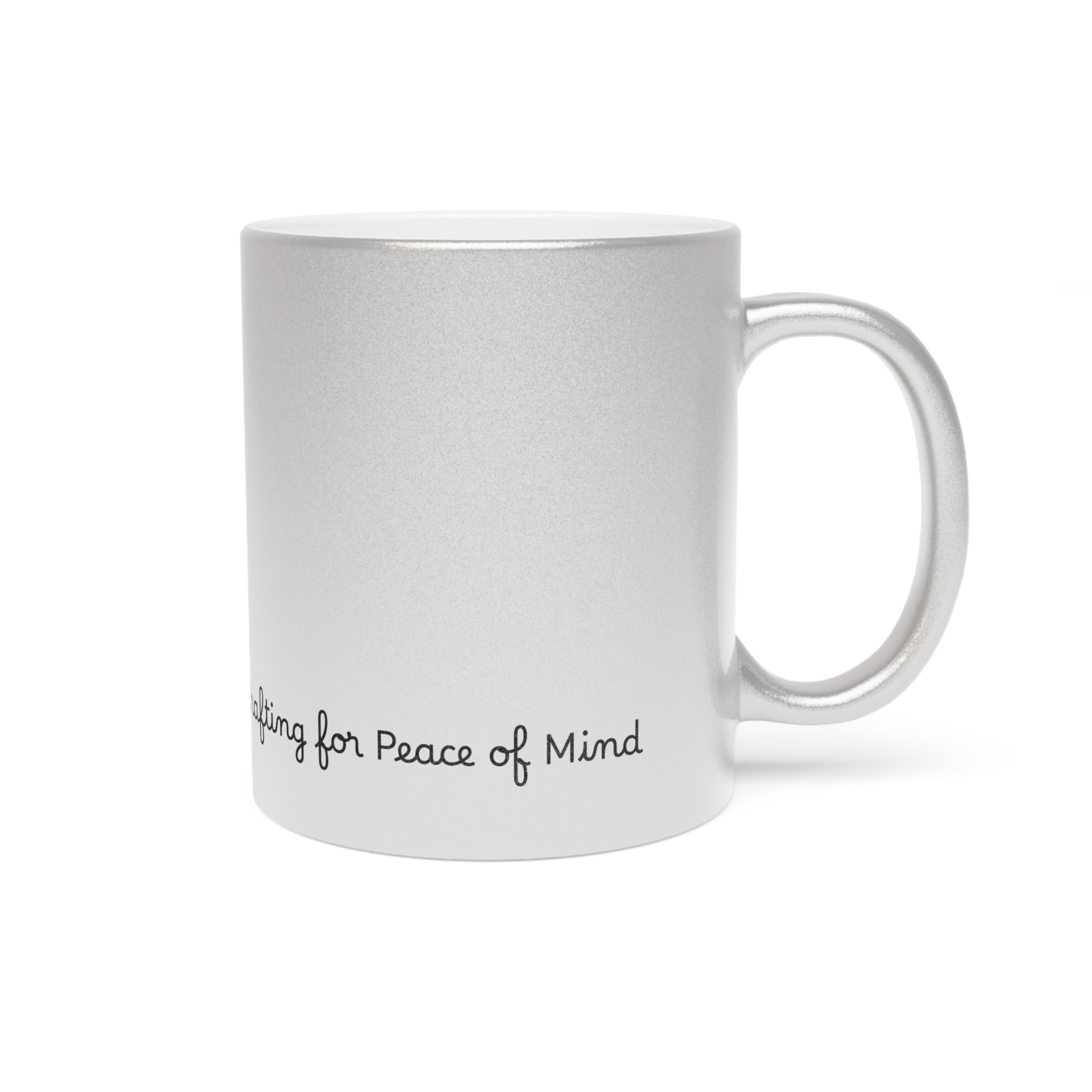Metallic "Crafting for Peace of Mind" Mug - Image 3