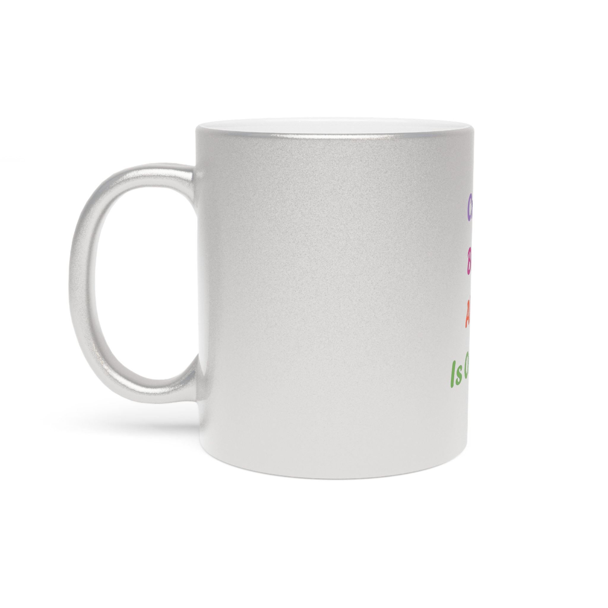 Metallic "Crafting: Because adulting is overrated." Mug (SilverGold) - Image 2