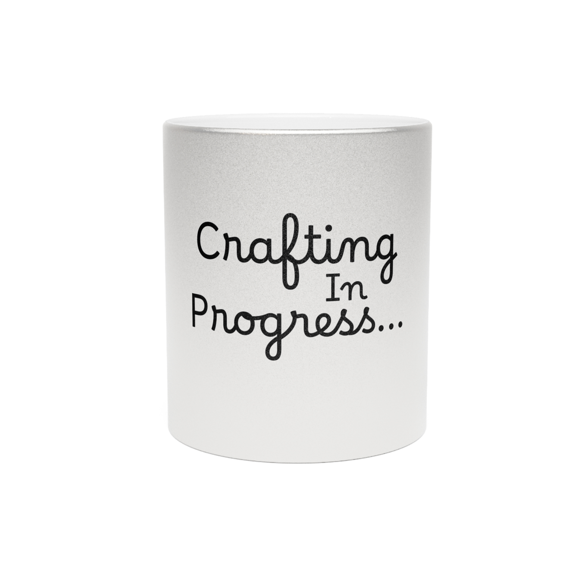 Metallic "Crafting in Progress" Mug (SilverGold)