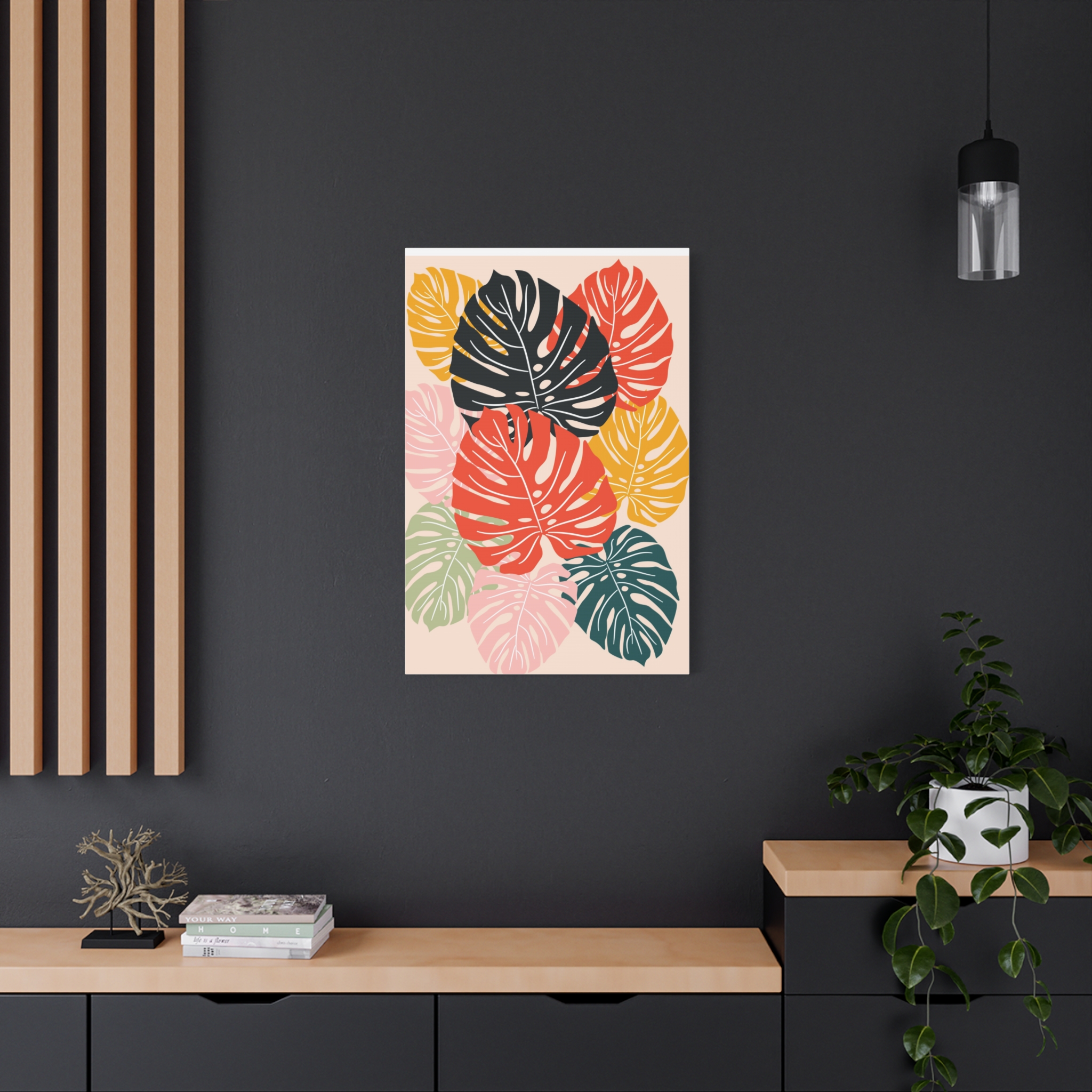 Canvas Print - Colorful Monstera Leaves Art - Image 12