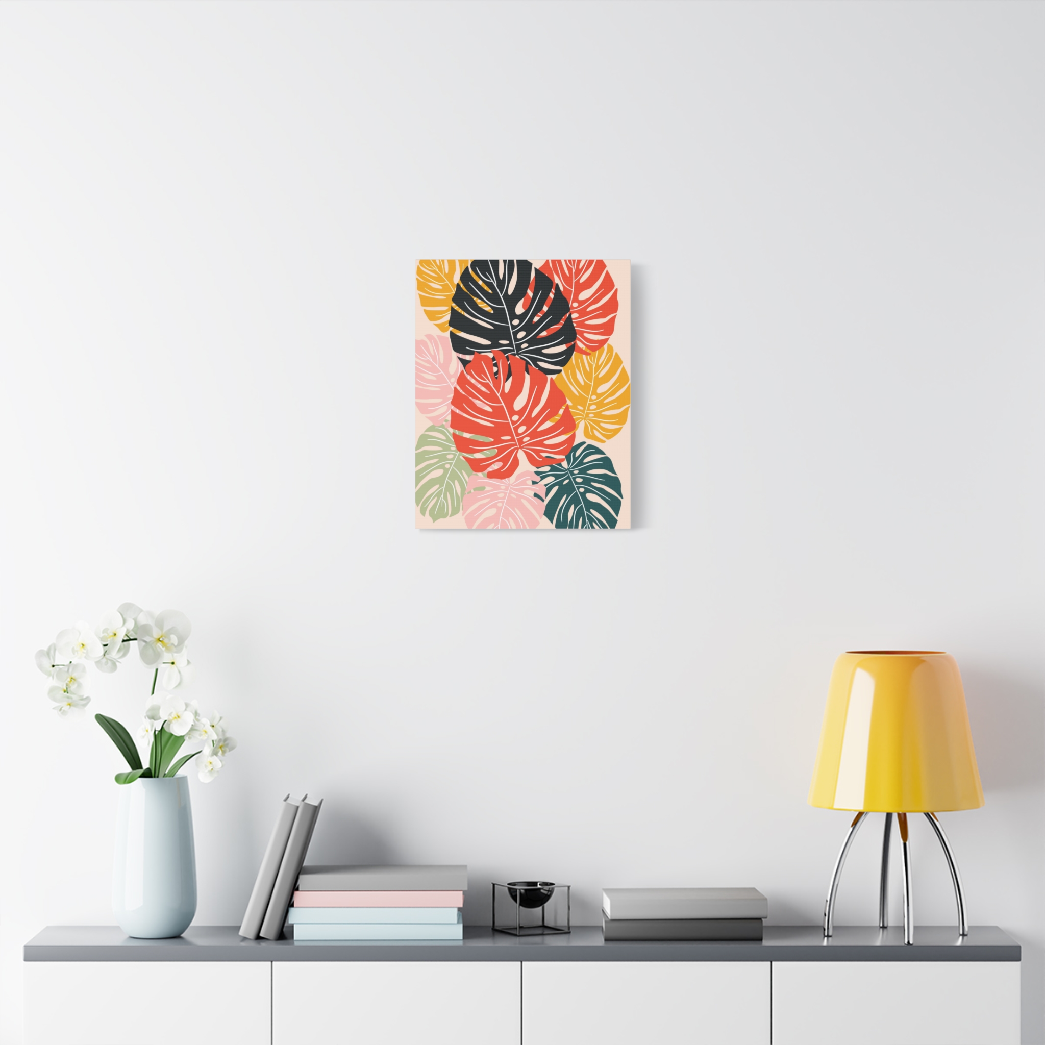 Canvas Print - Colorful Monstera Leaves Art - Image 7