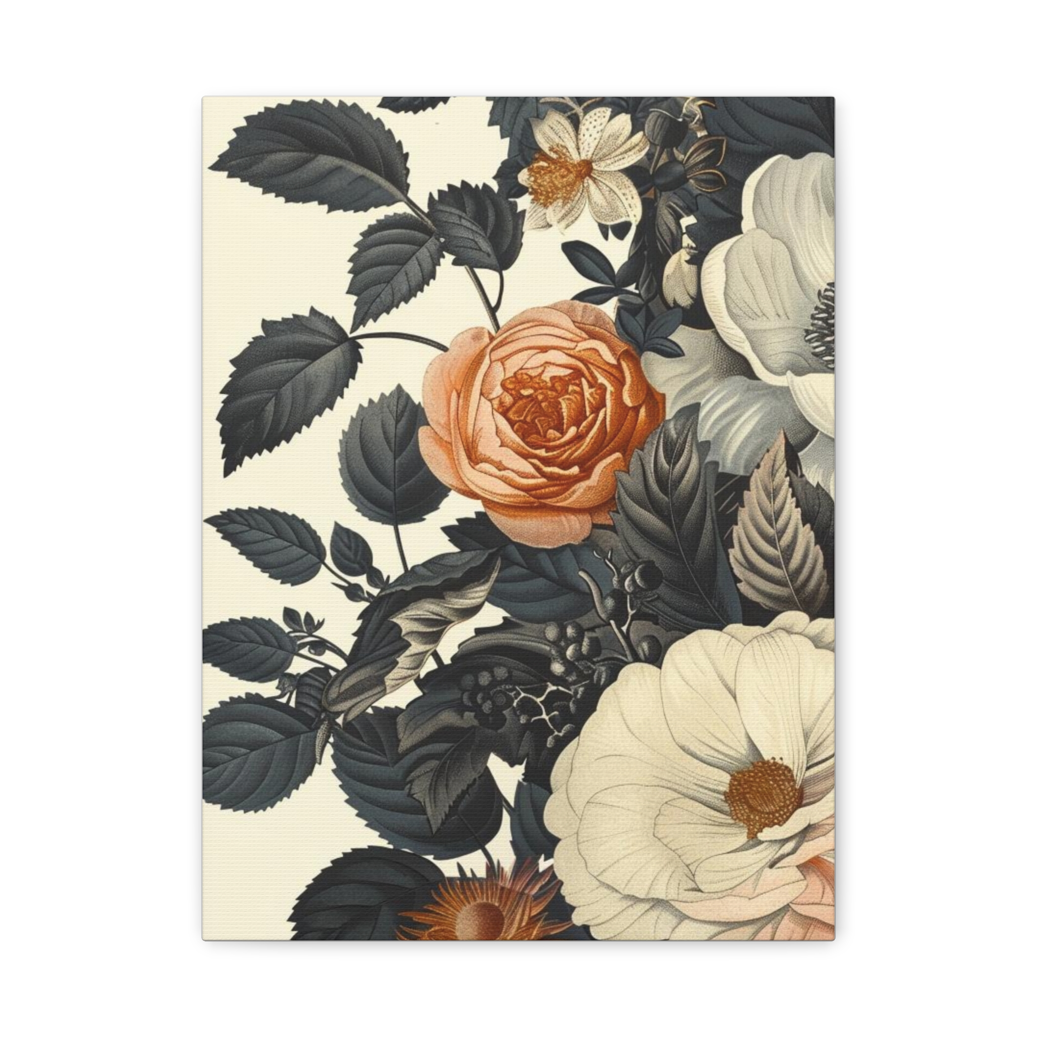Vintage Florals – Antique-Inspired Canvas Wall Art - Image 2
