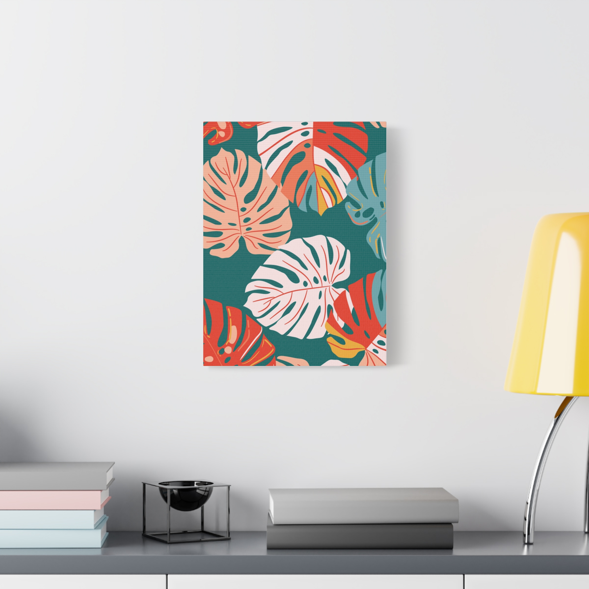 Matte Canvas (Monstera on green) - Image 3