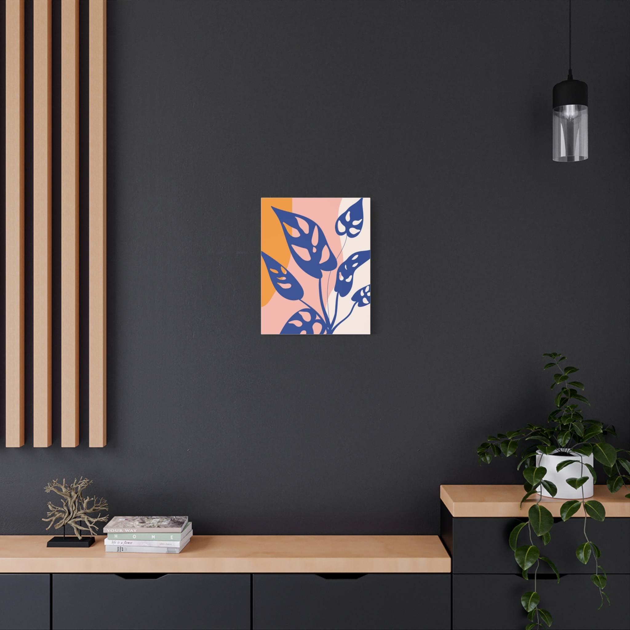 Canvas Art Print (Blue Monstera) - Image 8