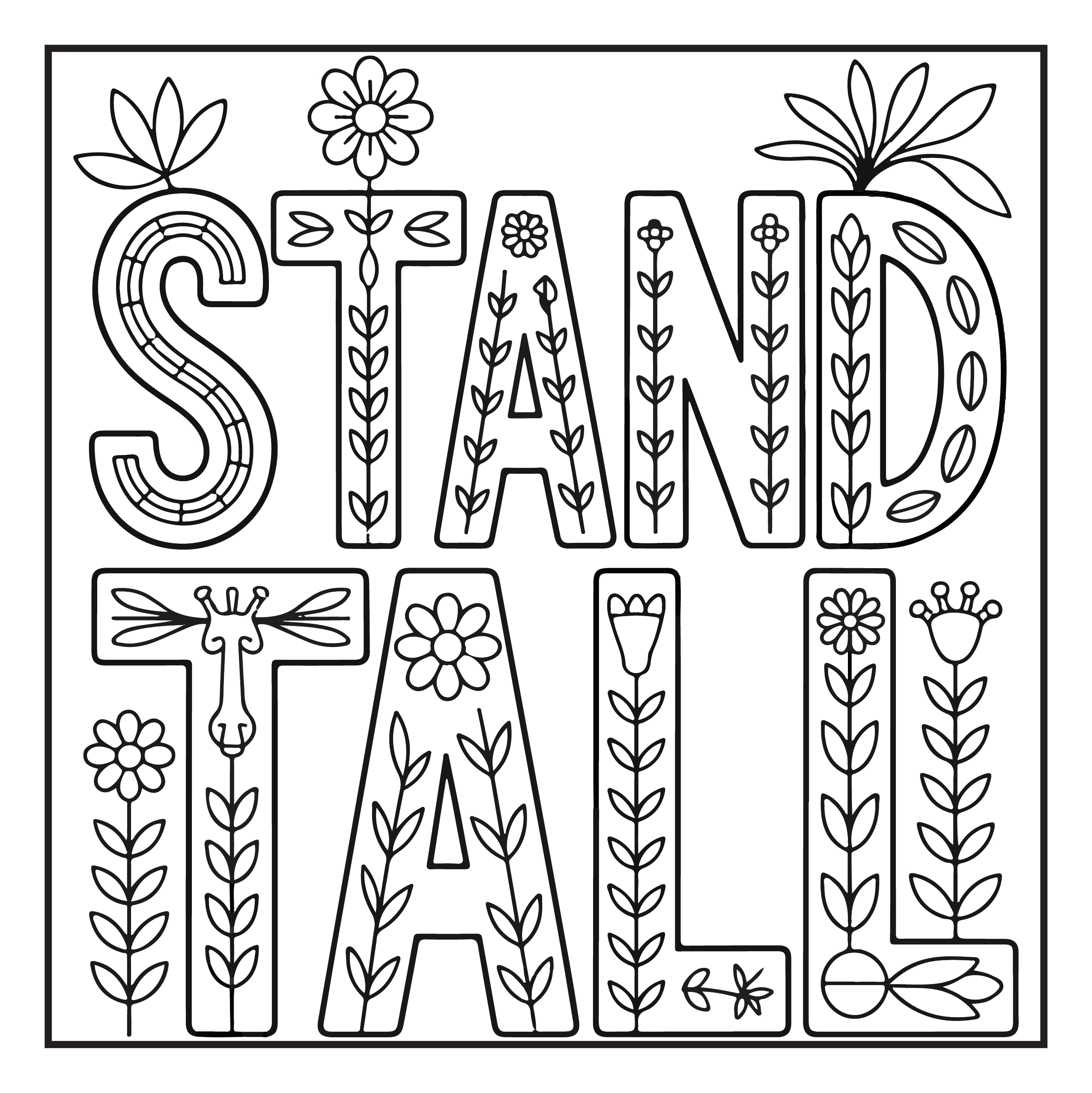 Sovereignty Coloring Pages :Empowering Words to Color and Reflect. Bold and Easy Designs - Image 2