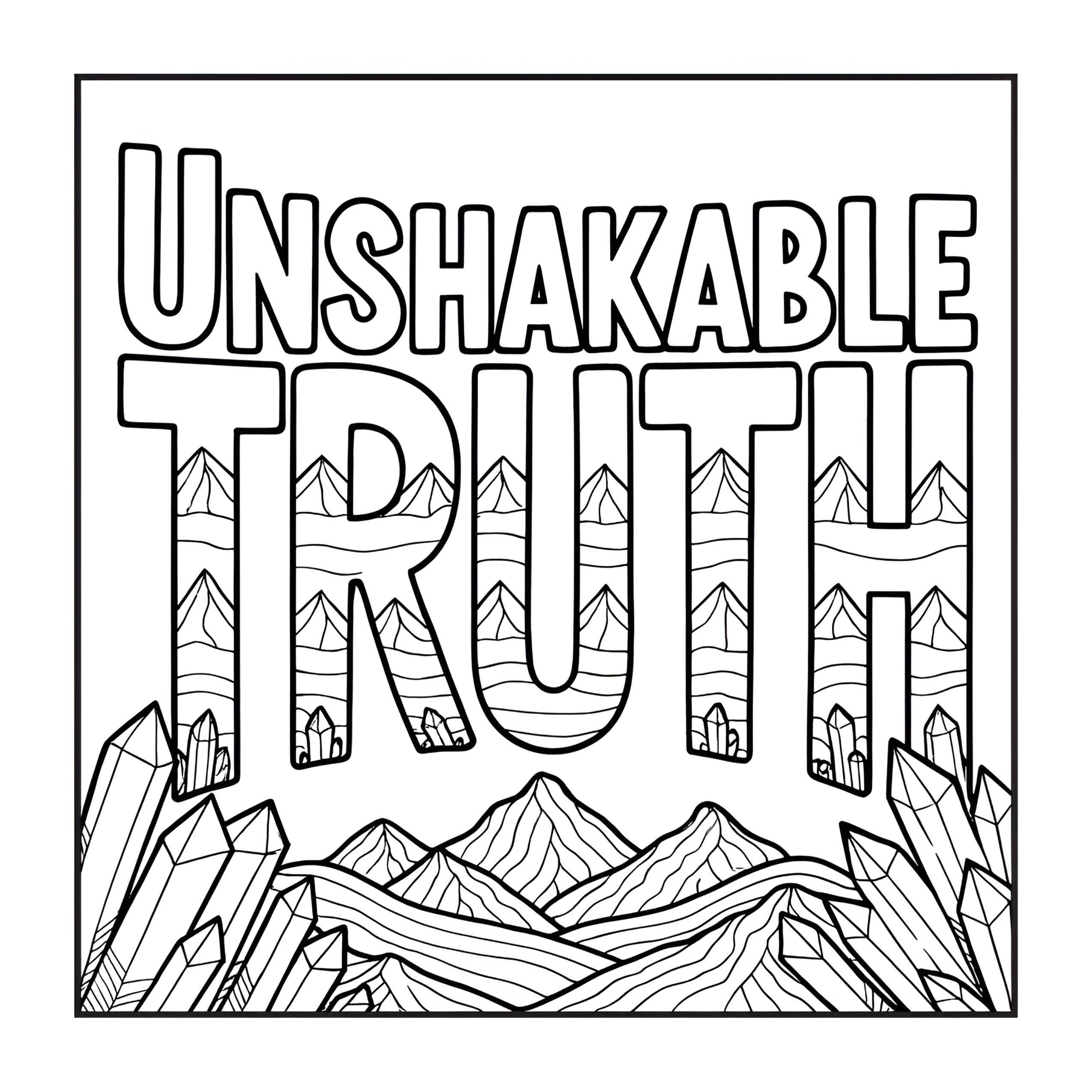 Sovereignty Coloring Pages :Empowering Words to Color and Reflect. Bold and Easy Designs - Image 6