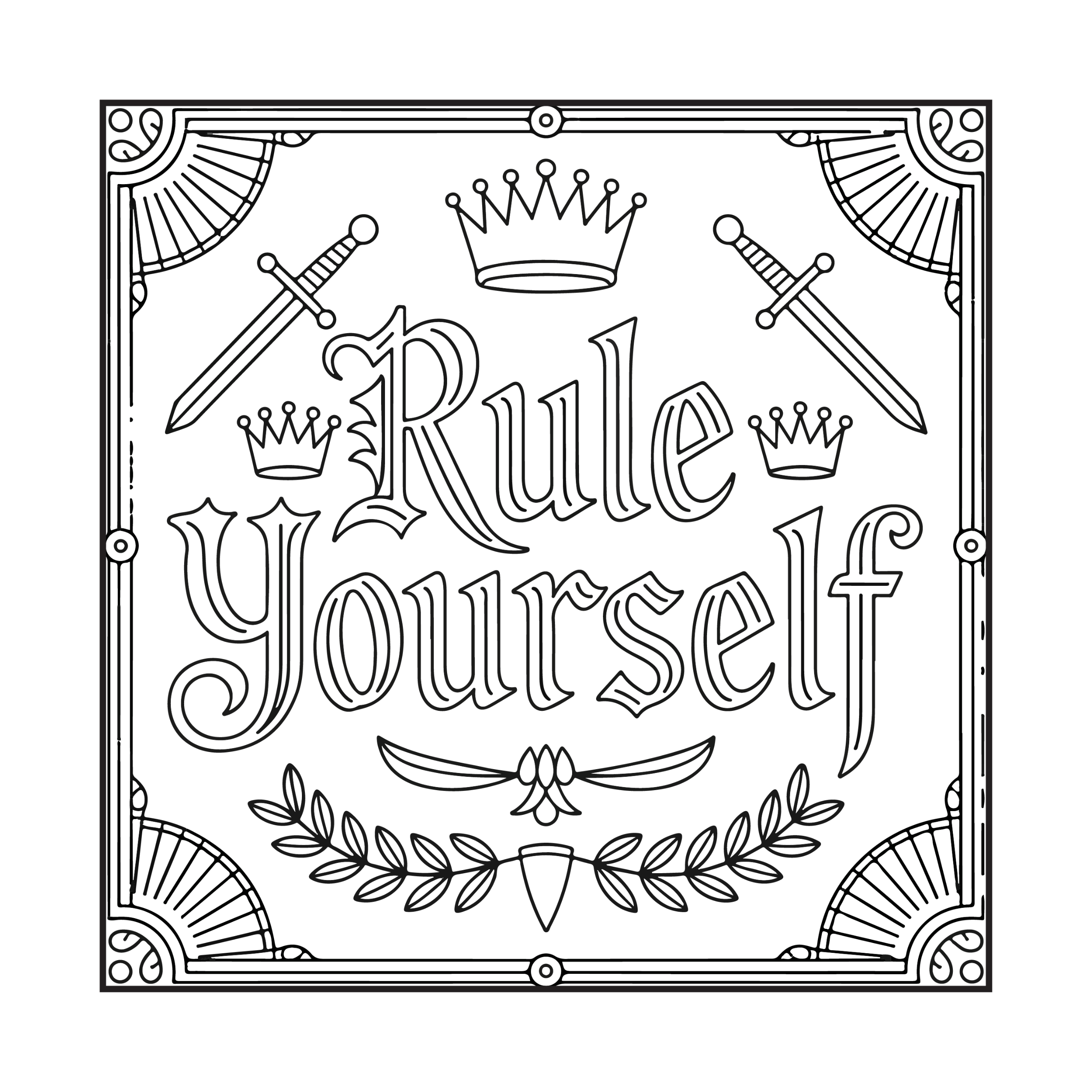 Sovereignty Coloring Pages :Empowering Words to Color and Reflect. Bold and Easy Designs - Image 5